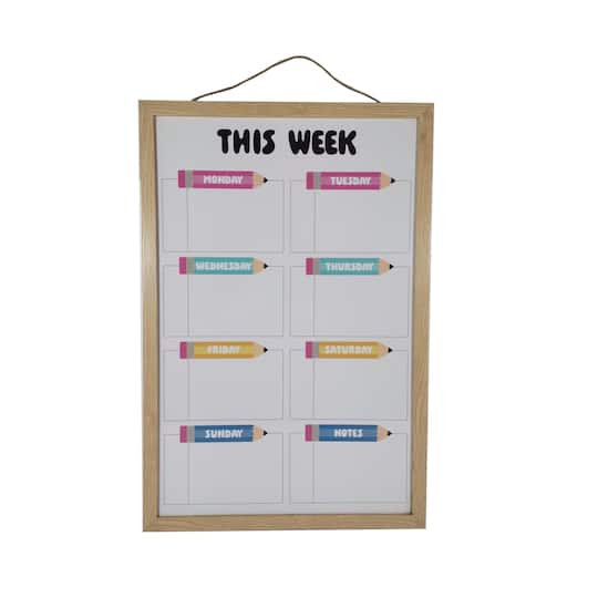 Class Rules! 20.25" x 30.25" Weekly Schedule Dry Erase Board by B2C™